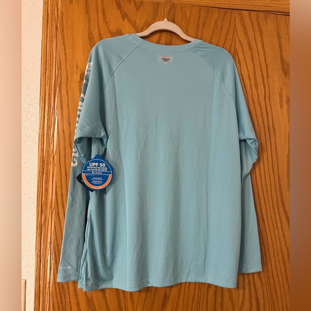 Columbia PFG Long Sleeve Tidal Tee II - NWT - Size 1X Teal Sportswear - Picture 3 of 12
